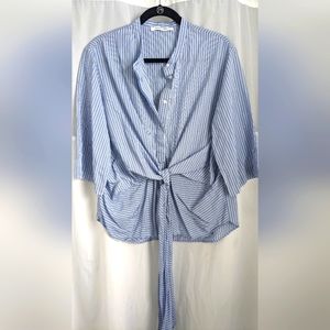 Samsoe Samsoe Sylvia Stripe Button Down Shirt w/Tie